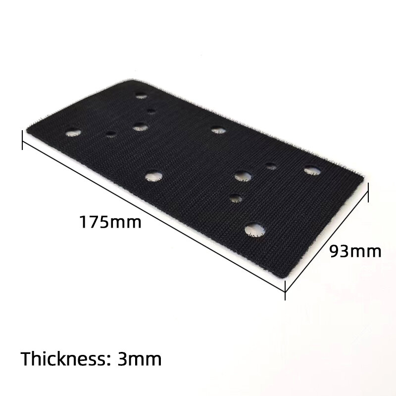 93x175mm Thin Protective Pad Rectangular 8-hole For Festo Dry Sandpaper Machine 3+2+3 Cushion Thickness 3mm