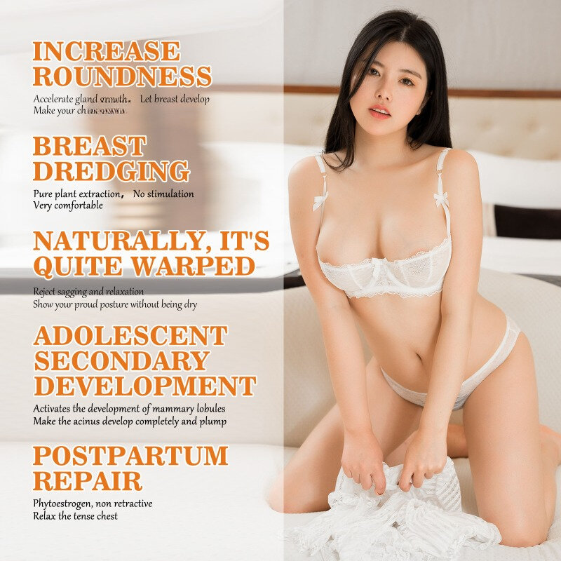 Huile essentielle de massage des seins pour femme, anti-affaissement, améliore titut, raffermissant, sérum dodu, essence d'agrandissement de la poitrine