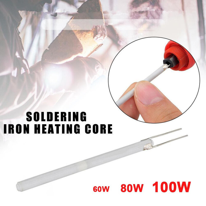 Adjustable Temperature Electric Ceramic Soldering Iron Core 220V 60/80/100W For Replace Welding Tool Accessories