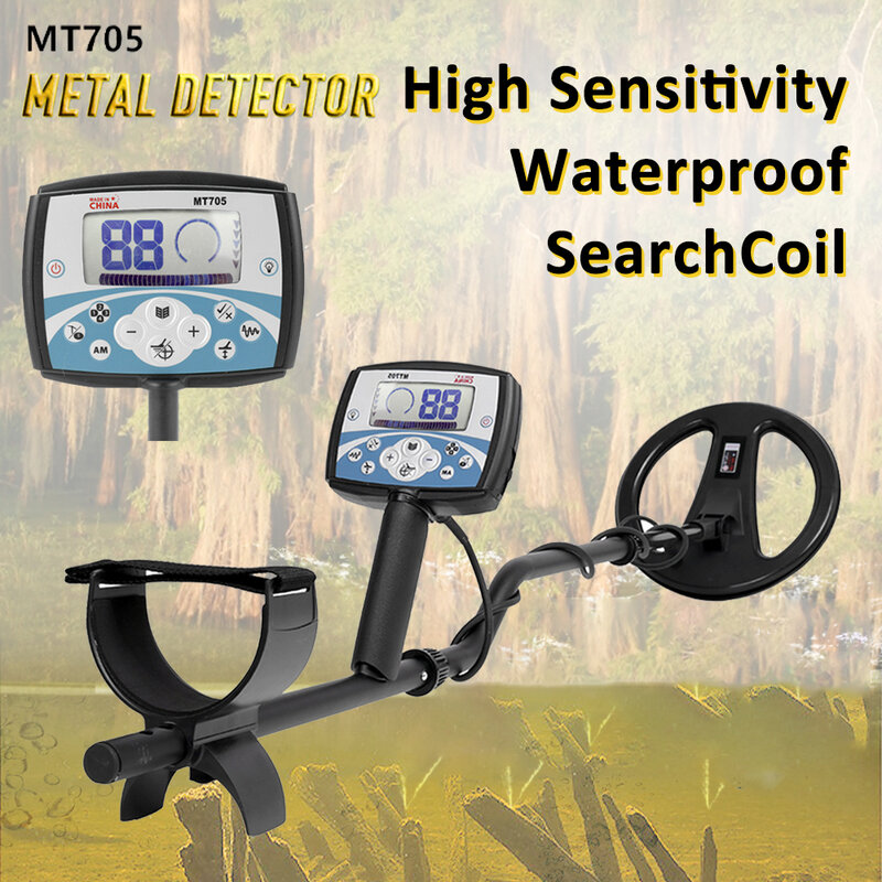 Detector de Metales subterráneo de calidad MT705, Pinpointer de 270mm, resistente al agua, bobina de búsqueda, puntero de Pin, buscador de oro, Detector de cazador MT 705
