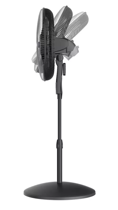 Lasko-ventilador de Pedestal oscilante para habitación grande, 18 ", 4 velocidades, Control remoto, S18605, negro