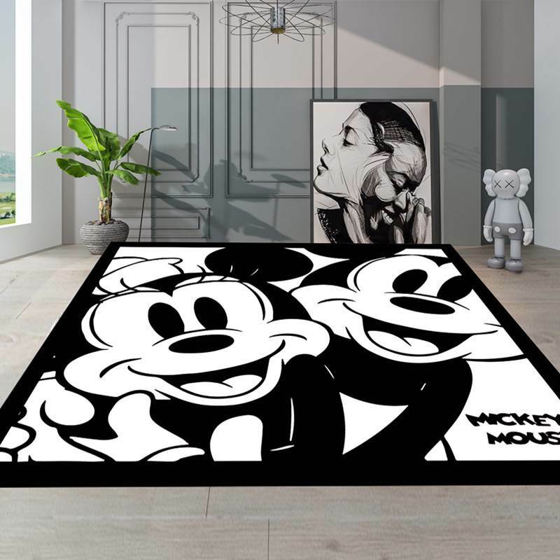 디즈니 미키 미니 마우스 어린이 Playmat 빨 래그 매트 소년 소녀 거실 현대 인쇄 기하학 층 카펫