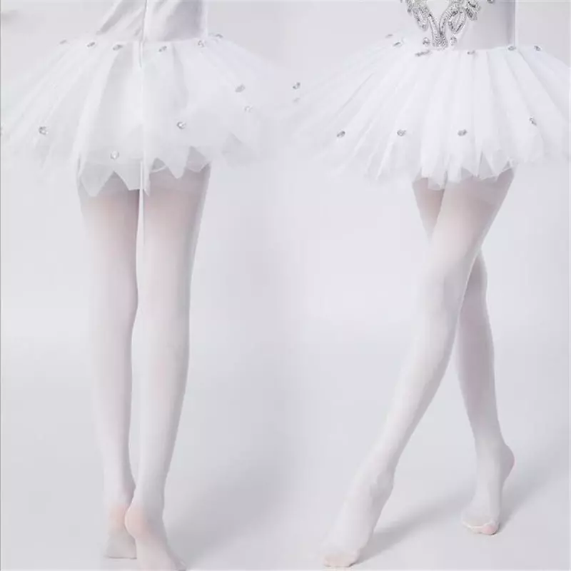 Letnia wiosna cukierkowy kolor rajstopy dziecięce taniec baletowy rajstopy dla dziewczynek pończochy dziecięce aksamitne solidne białe rajstopy