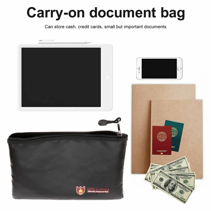 Fireproof Document Bags, Waterproof and Fireproof Bag with Fireproof Zipper for , Money, Jewelry, Passport, Document Storage