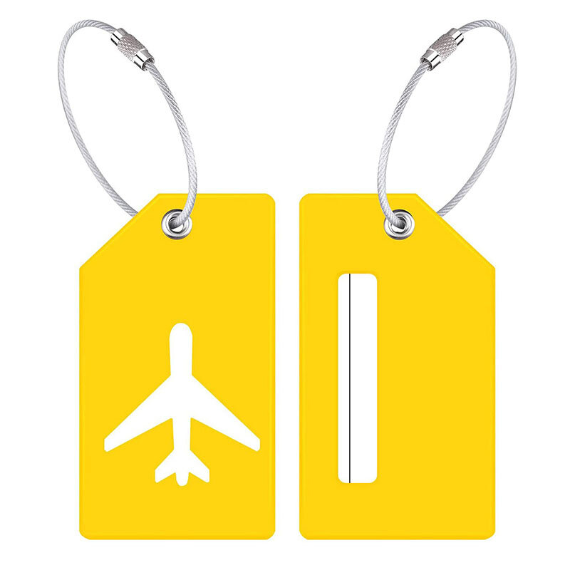 Étiquettes à bagages en silicone de couleurs de bonbons, accessoires de voyage mignons, étiquette de valise portable, mode simple