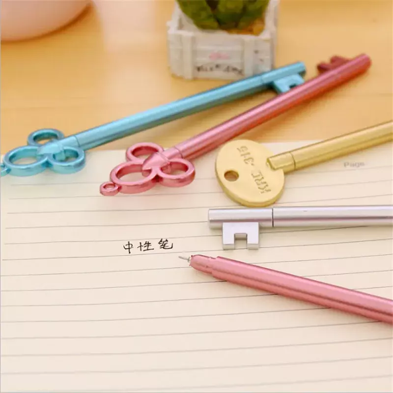 Jonvon Satone 30pcs Vintage Key Plastic Gel Pen Creative Cute Kawaii Pens For Kids School Supplies Wholesale Cute Stationery pen