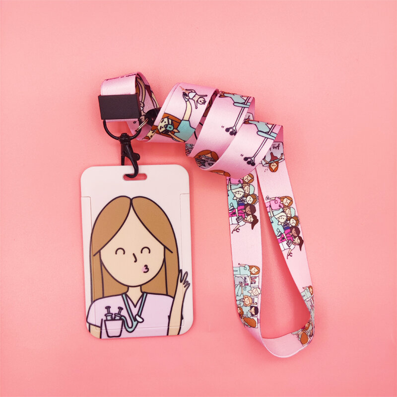 Nurse Neck Strap Card Holder Doctor ID Credit Card Case Lanyard Badge Holder Phone Rope Hospital Credentials Accessories Gift