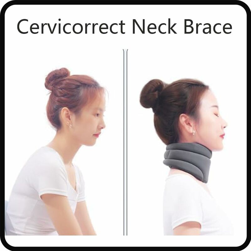Penjepit leher Cervicorrect, penguat Leher serviks untuk mendengkur, penjepit leher untuk nyeri leher dan dukungan bantuan tekanan tulang belakang tengkuk