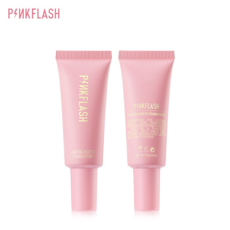 Pinkflash รองพื้นกันน้ำน้ำหนักเบา BB ครีมคอนซีลเลอร์ปกปิดใบหน้าได้ยาวนานตลอดวัน
