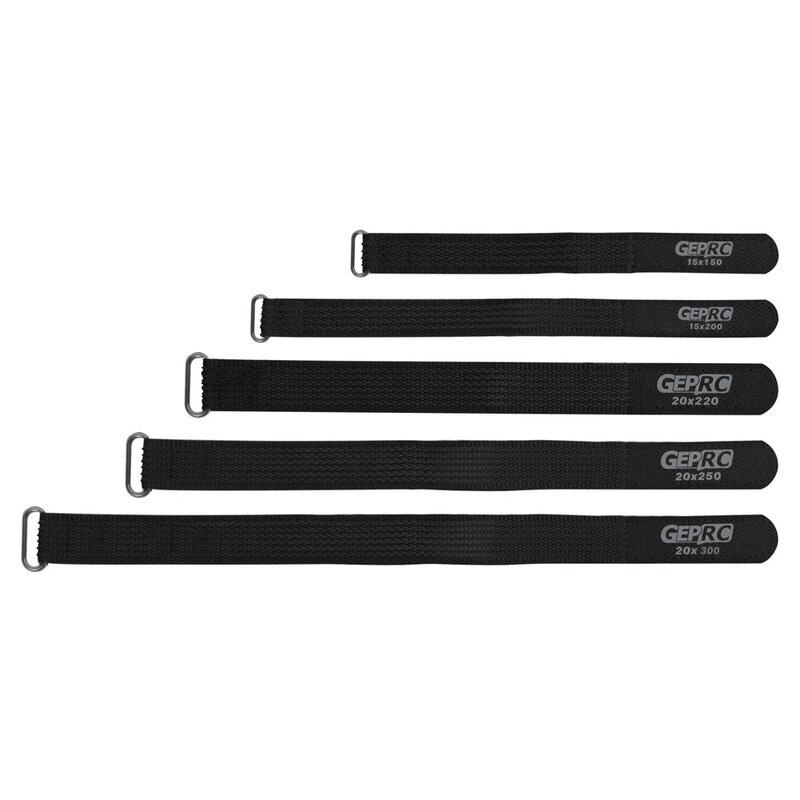 GEPRC-Batería con correa negra, 5 piezas, 15x150/15x20/20x22 0/20x25/20x300 MM