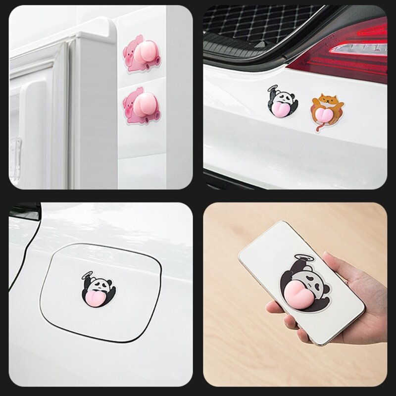 Car Parts Ass-Shape Cartoon Auto Protection Anti-Scratch Door-Guard Decorative 3D Anti-collision Sticker Protector