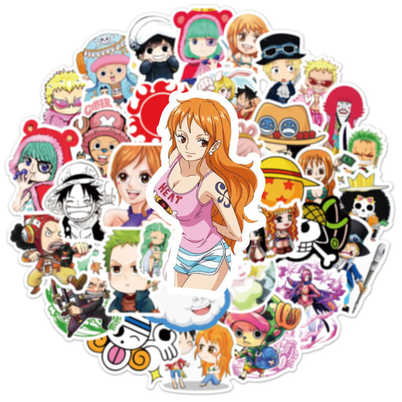 10/30/50PCS Cartoon Anime One Piece Luffy Stickers Laptop DIY Phone Skateboard Motorcycle Car Luggage Cool Sticker Decal Kid Toy