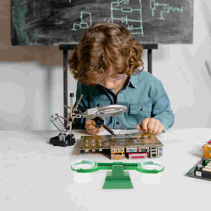 Einfache Balance physikalisches Experiment Instrument mathematische Tablett mit Gewichten Kinder Balance Lehrmittel lernen DIY Spielzeug