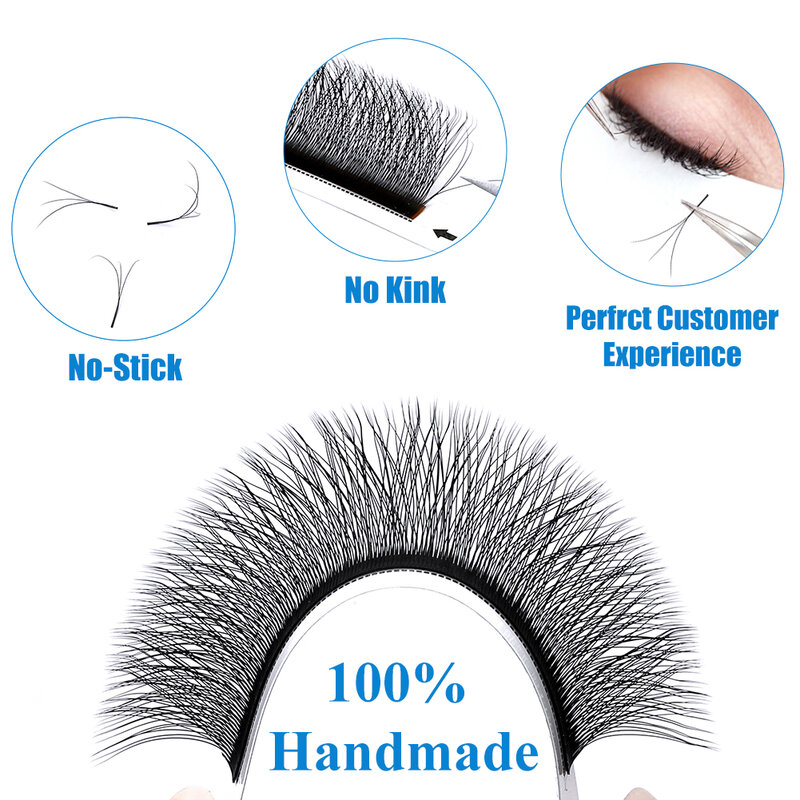 W Shape Lashes Extension 3D/4D/5D/6D Premade Volume Fan Fake Eyelashes Makeup Supplies Wendy High Quality Natural Look Lash