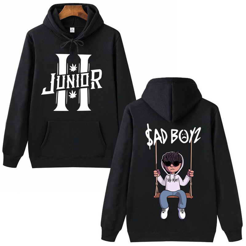 Bluza z kapturem Junior H Sad Boyz mężczyzna kobieta Harajuku Hip Hop pulowerowe topy bluza dla fanów muzyki prezent