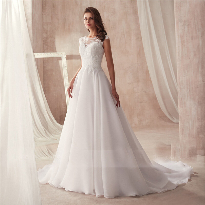 Wedding Dress 2024 Autumn New Bridal off-Shoulder Slimming Simple Trailing Wedding Dress Simple Mori Style Lace Wedding Dress