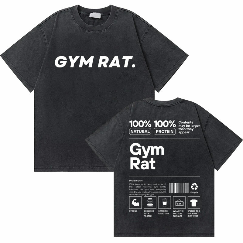 Washed Vintage Dance Mom Gym Pump Cover T-shirt Male Casual Oversized Tees Men Women Funny Fitness Workout Bodybuilding T Shirt