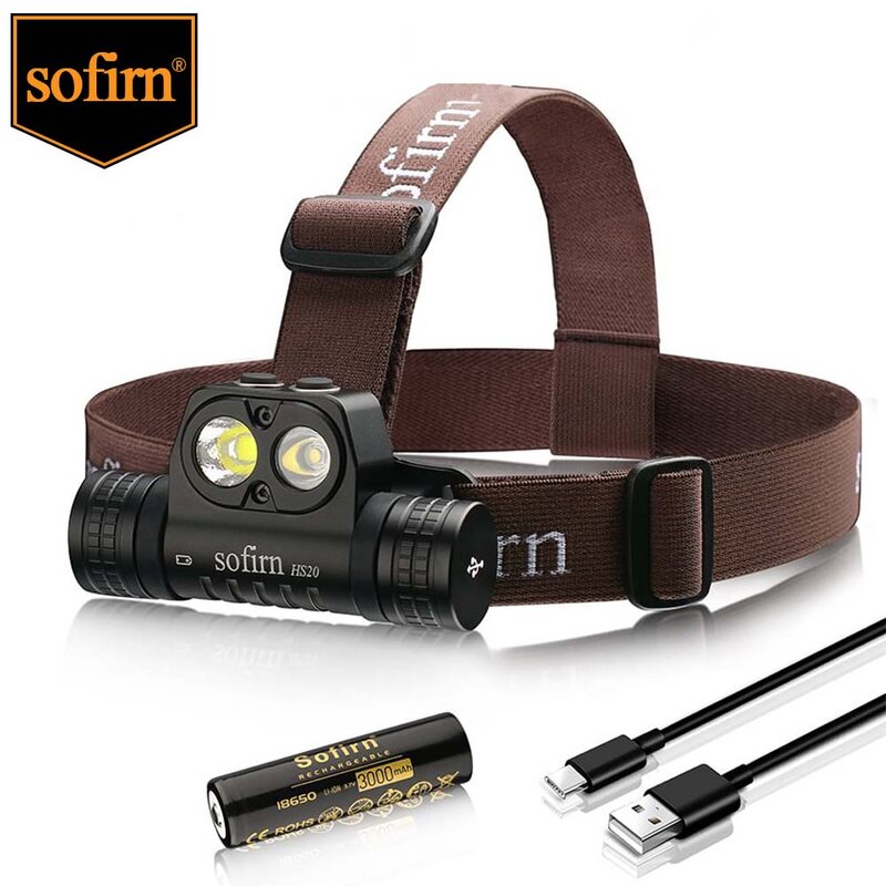 Sofirn HS20 XHP50.2 lampa czołowa LED 2700lm ładowalna latarka USB C o dużej mocy lampa czołowa reflektor i reflektor