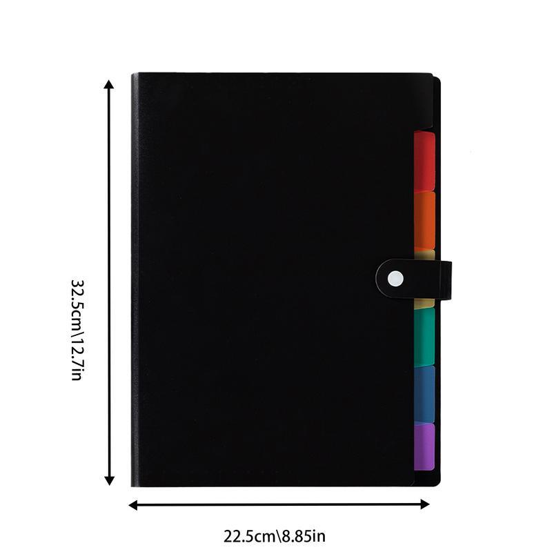 7-جيب الأكورديون توسيع ملف مجلد مع تسميات ملونة ، فاتورة منظم ، ورقة سعة كبيرة