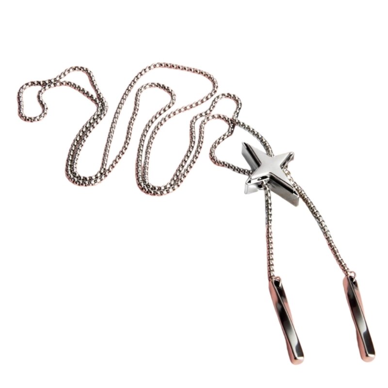 Cool Necklace Present for Girls Bolo Tie Necklace Clavicle Chain with Star