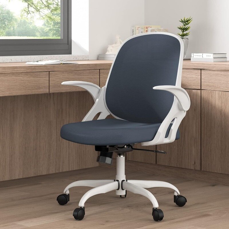 Krzesło do biura domowego komfortowe ergonomiczne obrotowe krzesła komputerowe, oddychająca siatka, stabilizator lędźwiowy