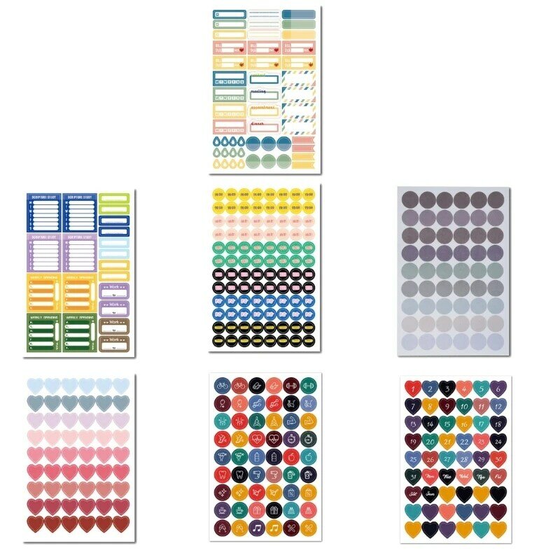 Funktionelle dekorative Produktivitätsaufkleber vereinfachen Ihren Planer, Tagebuch und Kalender für Schüler, Lehrer, P9JD