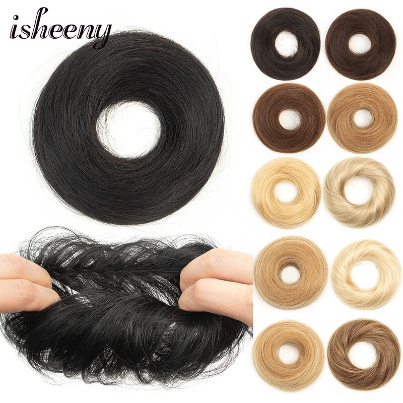 Isheeny-coleta de cabello humano Rubio, postizo de pelo Remy, Real, Natural, 11 colores