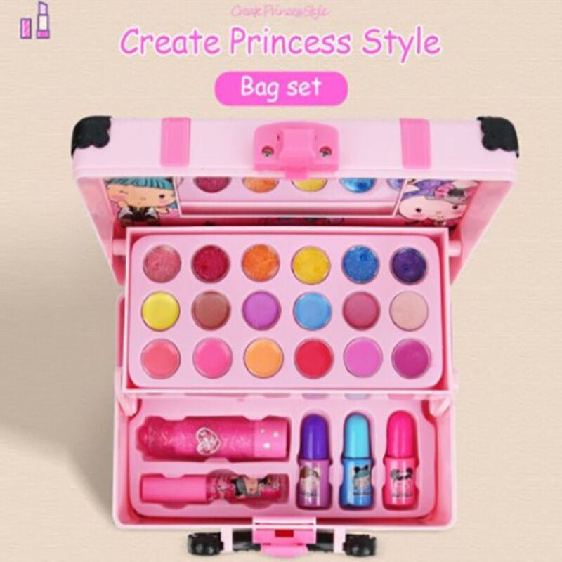 Beauty Makeup Non-toxic Girls Washable Real Makeup Kit Retro Makeup Toys