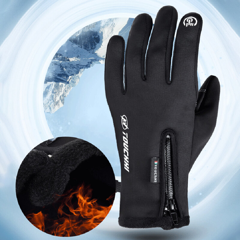 USB Rechargeable Heated Motorcycle Gloves Touch Screen Gloves Heating Thermal Gloves for Cycling Running Driving Hiking Walking
