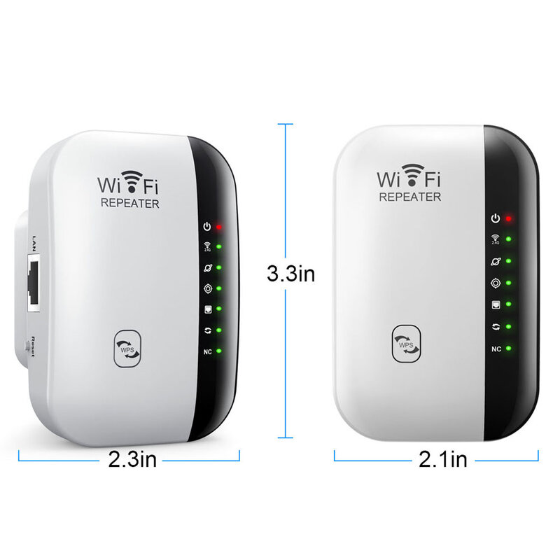 Wireless WiFi Repeater, 2.4G Router, Range Extender, Wi-Fi Signal Amplifier, 802.11N Adaptador de Placa de Rede para PC, 300Mbps