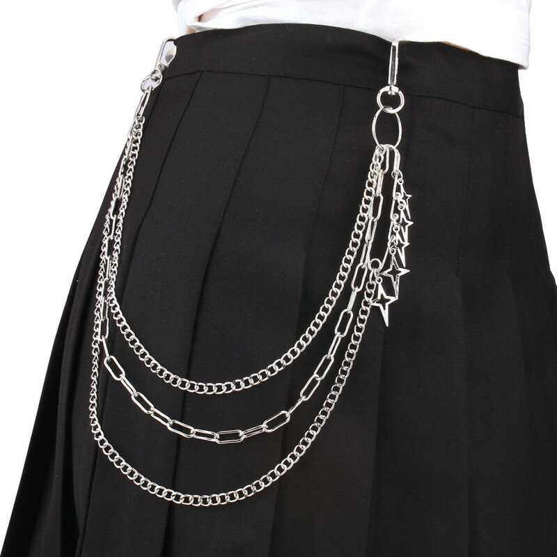 Fashion Star Moon Waist Chains Jeans Trousers Skirt Multi Alloy Waist Chain Layer Hip-hop Punk Women's Pendant Jewelry