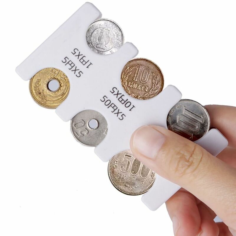 Organizador de monedero para coche, estuche de bolsillo para monedas, dispensador de monedas japonés, caja de almacenamiento de plástico DIY