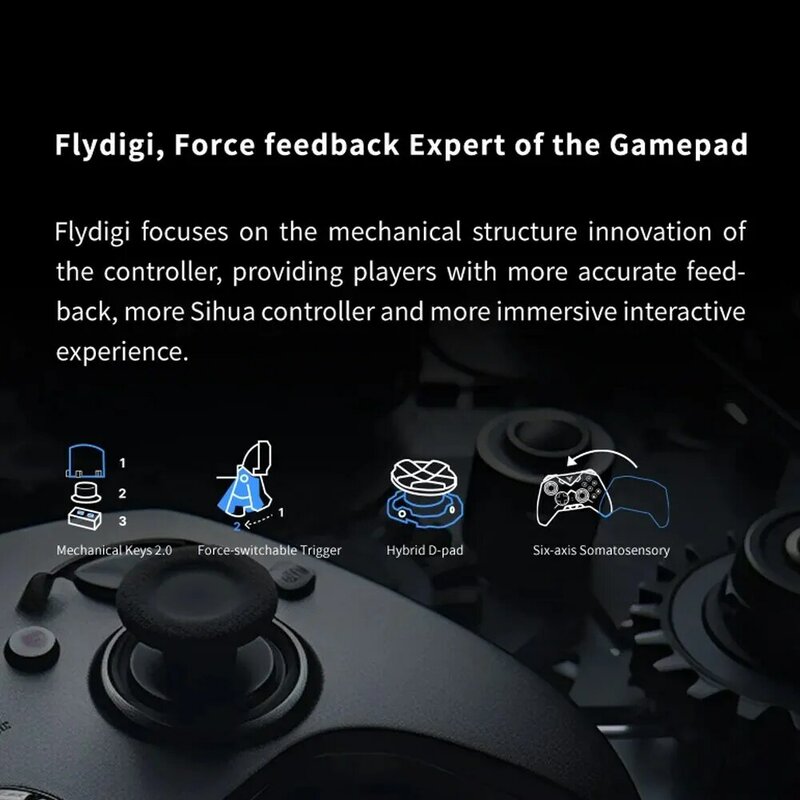 Flydigi VADER 3 PRO Gamepad sem fio Bluetooth, Salão Linear Gatilho, Switch, PC, Steam, IOS Jogos e Videogames, Novo