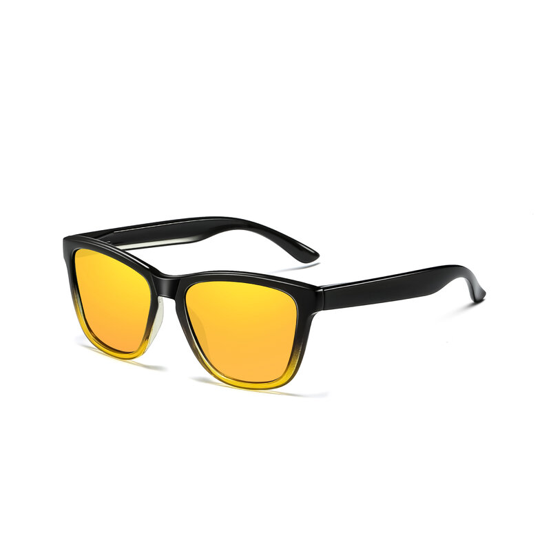 Солнечные очки Dokly в стиле ретро UV400 женские, поляризационные солнцезащитные аксессуары с желтыми линзами