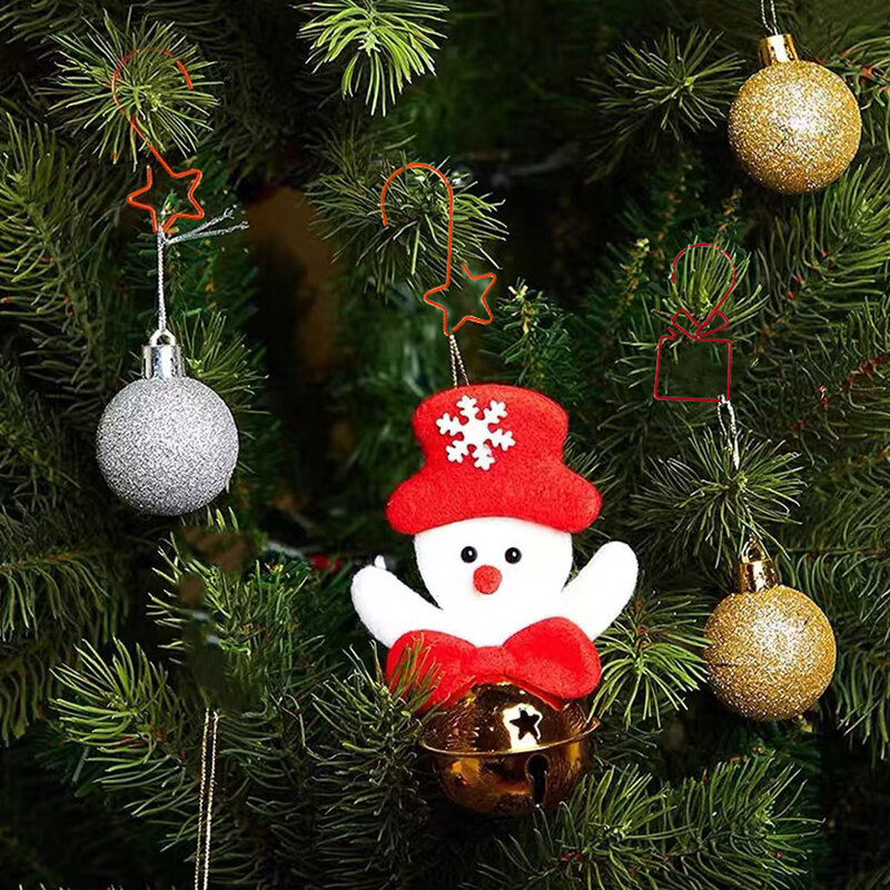 Cartoon Ornament Haken Voor Kerstboom Modieuze Festivalfeesten Rekwisieten Voor Kerstthemafeest