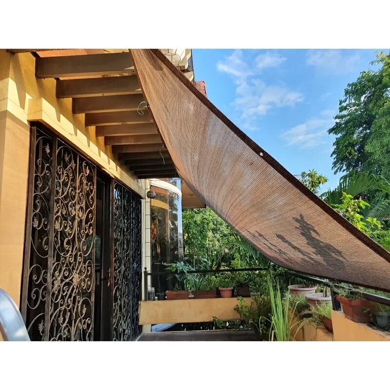 12 pin osłona przeciwsłoneczna do kawy HDPE siatka zacieniająca ogród domowy ochrona UV 85-90% siatka zacieniająca samochodowa osłona przeciwsłoneczna balkonowa