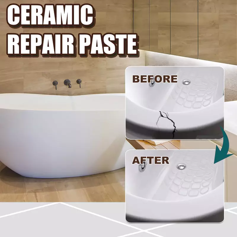 Tile Repair Agent Porcelain Crack Marble Floor Tile Toilet Washbasin Repairing Strong Bonding Waterproof Crack Repair Caulk Glue