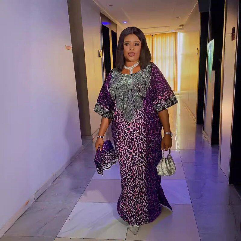 Sukienki afrykańskie dla kobiet 2024 moda muzułmańska Abayas Boubou Dashiki Ankara stroje wieczorowa suknia dubajska Kaftan Abaya stroje