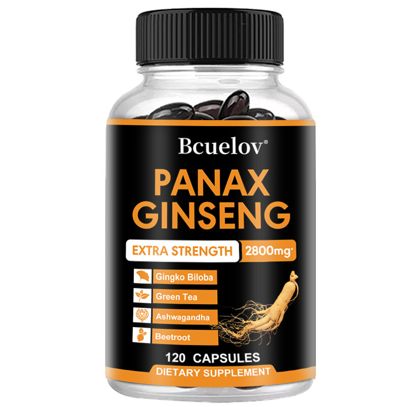 Bcuelov-Ginseng Panax, prend en charge le métabolisme et la santé du système immunitaire, Charleroi eves Fatigue