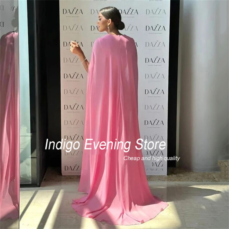 Indigo-Robes de Rhsirène à col carré, satin plissé, longueur au sol, soirée élégante, quoi que ce soit pour les femmes, train de balayage, 2024