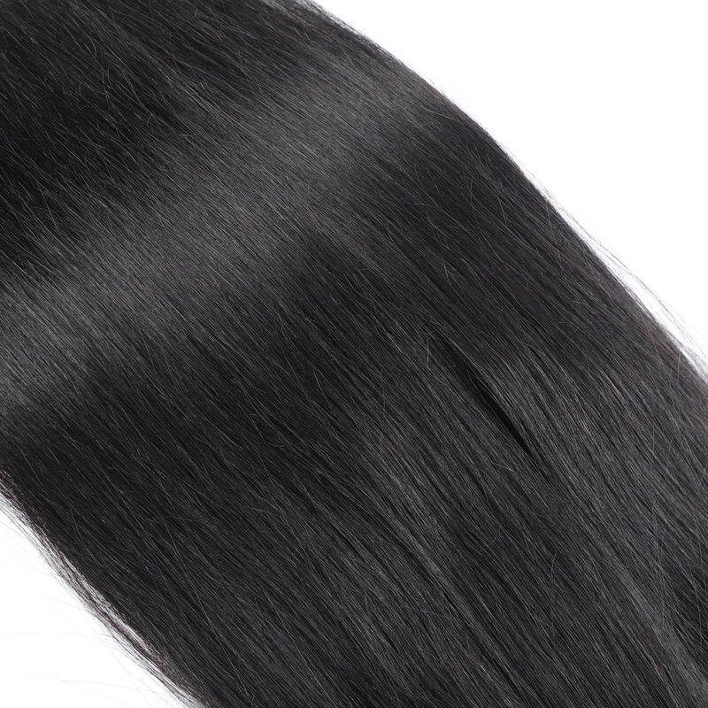 Fasci di capelli umani lisci indiani estensione dei capelli economici neri naturali per le donne capelli umani lisci con osso 3 pacchi all'ingrosso