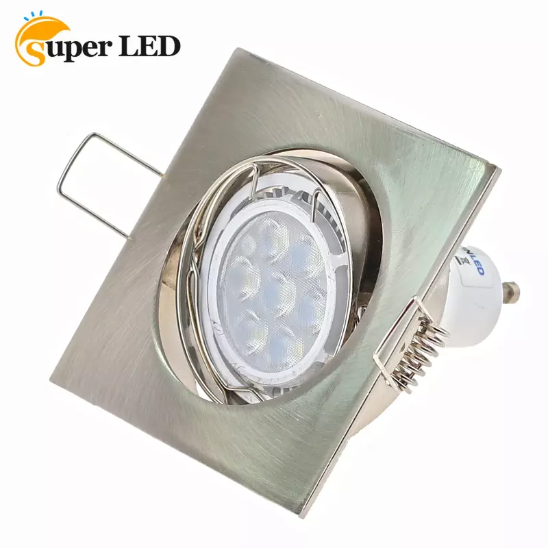 Cadre de plafonnier LED rond encastré, GU10, MR16, supports d'ampoule, garnitures, luminaires réglables, usine
