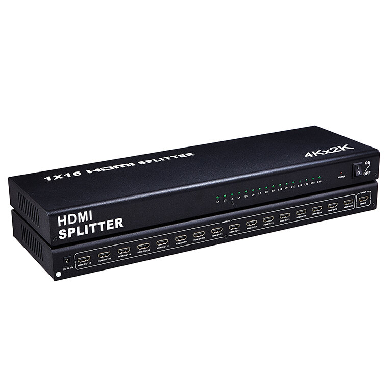 4K 1X16 Hdmi Splitter Professionele Hdmi Distributeur 1X16 Multi Scherm Video Converter 1 Pc om Verschillende Monitor