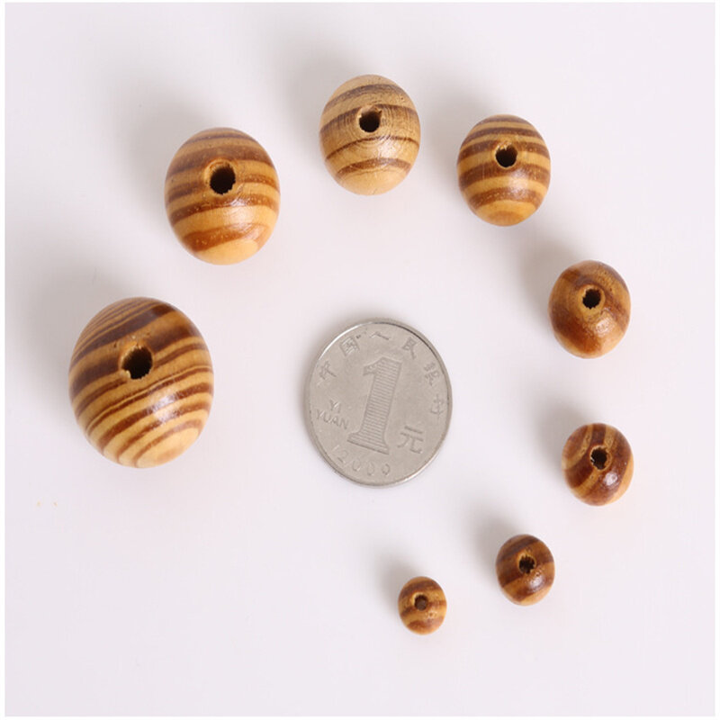 Natural Wood Round Loose Spacer Bead, DIY, Bola Sem Chumbo, Encantos, Colar, Fazer Jóias, Acessórios Artesanais, 6-25mm, 10 Pcs, 50 Pcs, 100Pcs