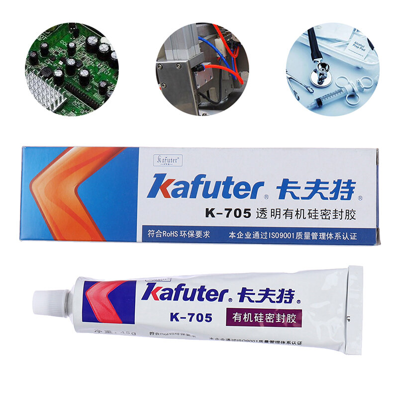 K-705 adhesiva Industrial de silicona, 45g, RTV, goma transparente