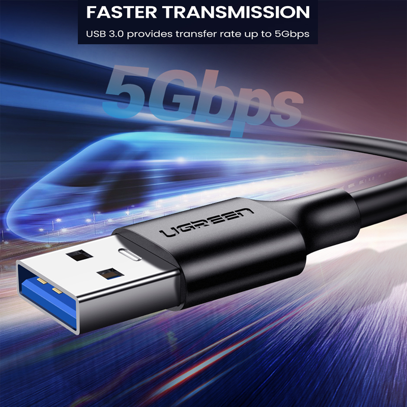UGREEN-Cabo de Dados Super Velocidade, USB 3.0 A para USB C, 5Gbps, iPad Pro, Samsung Galaxy S24, Switch M2, SSD, NVME