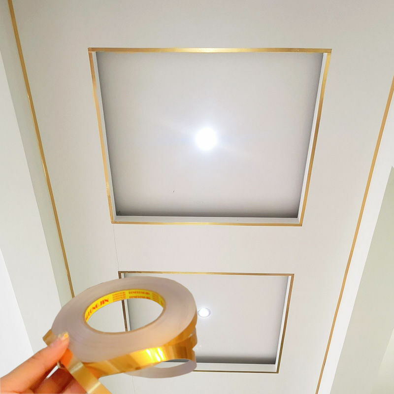 50M Self-Adhesive Tile Sticker Tape Gold Silver Floor Waterproof Wall Gap Sealing Strip tile beauty seam sticker Home Decoration
