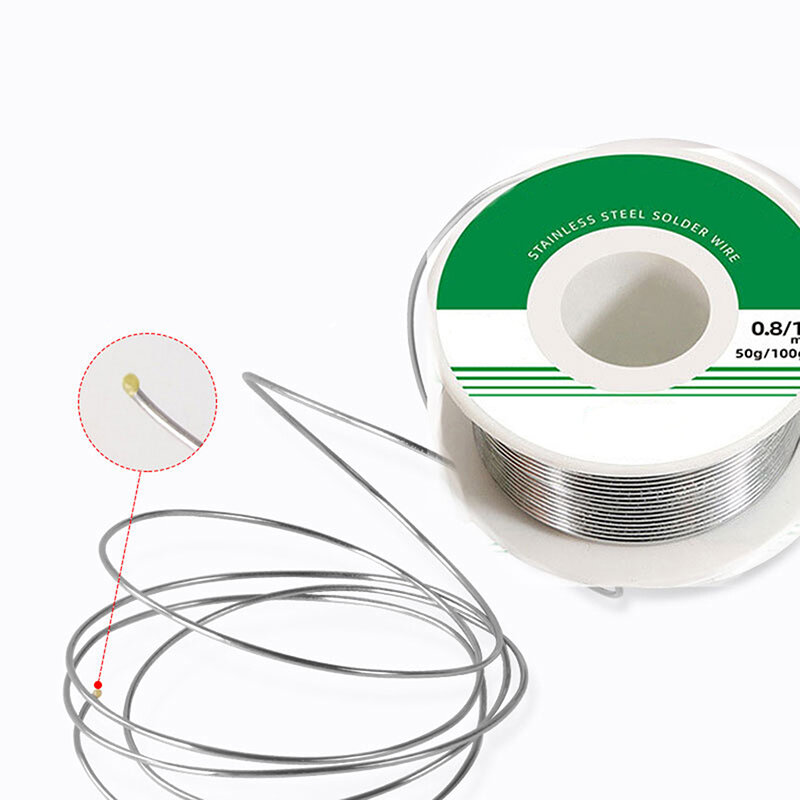Copper Iron Welding Tin Wire Stainless Steel Electric Iron Solder Wire Multifunction High Purity 0.8mm Low Temperature