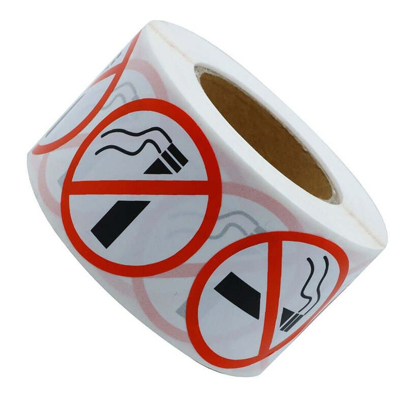금연 표지판 스티커, 접착지 스티커, 경고 스티커