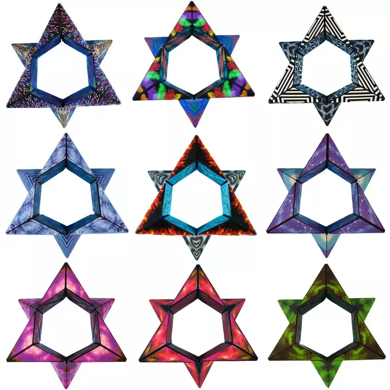 Vielzahl geometrische veränderbare magnetische Zauberwürfel Anti Stress 3D Hand Flip Puzzle Würfel Kinder Stress abbau Zappeln Spielzeug